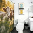 thumbnail image 3 of Farmhouse Highland Cow Funny Cattle And Flower Shower Curtain Modern Home Bathroom Bathtub Decor Waterproof Fabric with 12PCS Hooks, 3 of 5