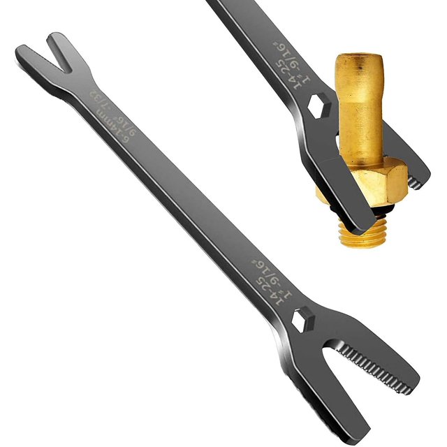 Slim Spanner Wrench,6-25mm Spanner Bathroom Kitchen Sink Faucet Repair Tool - Anti-Rust and Anti-Corrosion Double-Ended Open-Ended Wrench
