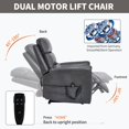 thumbnail image 5 of Sesslife Power Lift Recliner Chair, Electric Recliner Chair with Heat and Massage for Elderly, Single Sofa Recliner with Cup Holders and Side Pockets, Ergonomic Lounge Recliner Chair, Dark Gray, 5 of 7