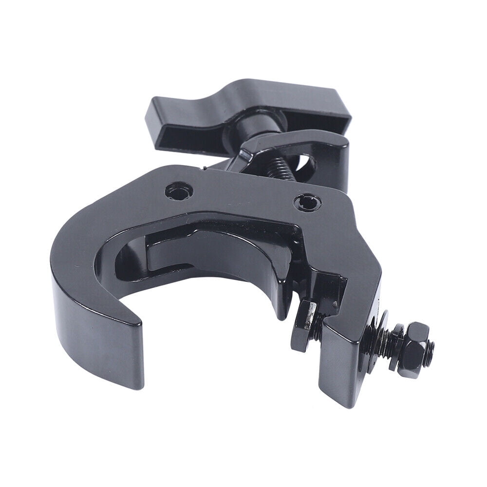 8 Pack 330lbs Heavy Duty Stage Lighting Clamps – DJ Truss Hook Clamp Set for Stage Lights, Par Lights, and Spot Lights (Black, Aluminum Alloy)