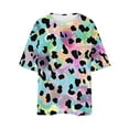 thumbnail image 6 of Drses Womens Short Sleeve Tops Floral Print Vintage Fashion Casual Loose with Round Neck Plus Size Shirts, 6 of 7