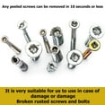 thumbnail image 4 of Lieonvis 5pcs Damaged Screw Extractor Set High Speed Steel Stripped Screw Extractor Set Quickly Damaged Screw Bolt Extractor Kit with 1/4 Inch Hex Shank All-Purpose Easy Out Screw Remover Tool Kit, 4 of 7