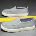 thumbnail image 6 of Men's Shoes Summer Casual Shoes One Foot Stirrup Walking Breathable Soft Bottom Not Tired Feet Old Cloth Shoes Men 7.5 Grey, 6 of 8