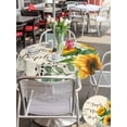 thumbnail image 5 of Outdoor Tablecloths with Umbrella Hole & Zipper, Yellow Sunflower Round Tablecloth 54 Inch, Summer Botanical Elegant Pastoral Floral Waterproof Table Cloth, Patio/Pool/Picnic Table Covers, 5 of 8