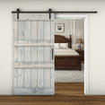 thumbnail image 1 of Essencaliy 42in x84in Solid Wood Barn Door, Made-in-USA Farmhouse Interior Sliding Barn Door With 7.42ft Barndoor Hardware Kit (DIY), 1 of 5