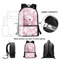 thumbnail image 4 of Jeiento Axolotl Backpack for Girls 8-10 10-12 Elementary School Boobags with Lunch Box Pencil Case Pink Flower Kindergarten Middle School Bag Rucksack for Kids Child Back To School Satchel, 4 of 7