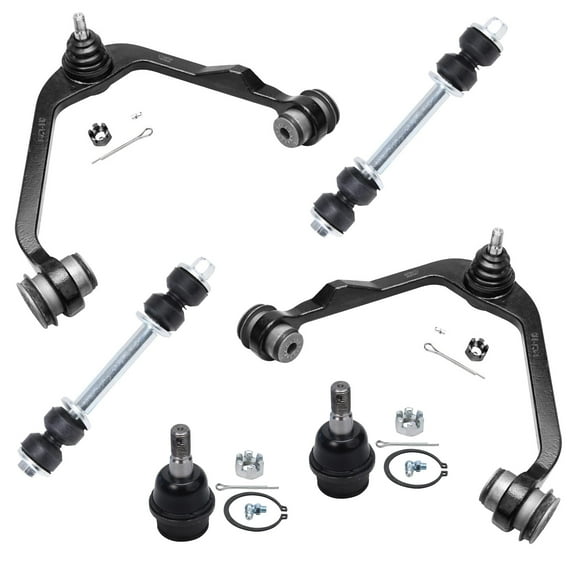 Detroit Axle - 2WD Front Upper Control Arms Lower Ball Joints Sway Bars Replacement for Ford F-150 - 6pc Set