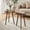 Brown, variant on VECELO Modern Farmhouse End Side Table, Wood Grain Round Table with Tapered Legs for Home, Living Room, Oak