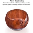 thumbnail image 3 of Compact and Portable Yarn Storage Bowl Wide Application Made with Wood Wooden Yarn Storage Bowl with Carved Holes, Type 3, 3 of 5