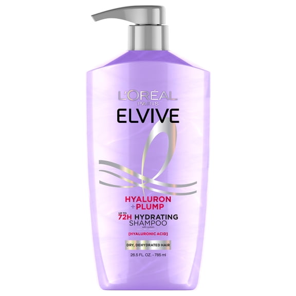 L'Oreal Paris Elvive Hyaluron Plump Squeeze Hydrating Shampoo, Moisturizing, 26.5 fl oz