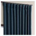 thumbnail image 3 of TiaGOC Faux Linen Room Darkening Curtains - 96 Inches Long Extra Wide Luxury Linen Curtains for Bedroom & Living Room (1 Panel), 100W X 96L, Story Blue, 3 of 9