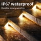 thumbnail image 4 of Luz de paso Solar LED para valla exterior, luz de escaleras, lente de resaltado RGB, lámpara de pared cálida IP67, impermeable, pasarela, decoración de jardín, cubierta, 4 of 4
