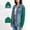 A-Green, variant on Women's Button Denim Jacket Slim Fit Long Sleeve Jean Coat with Pleated Hem, Casual Fall Outerwear