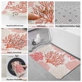 thumbnail image 6 of Red Coastal Bath Mat 3 Piece Bathroom Rug Set, Vintage Coral Ocean Modern Sea Abstract Non Slip Bath Rug Contour Mat and Toilet Lid Cover, Absorbent Shower Mats Soft Bath Rugs and Mats Sets, 6 of 8