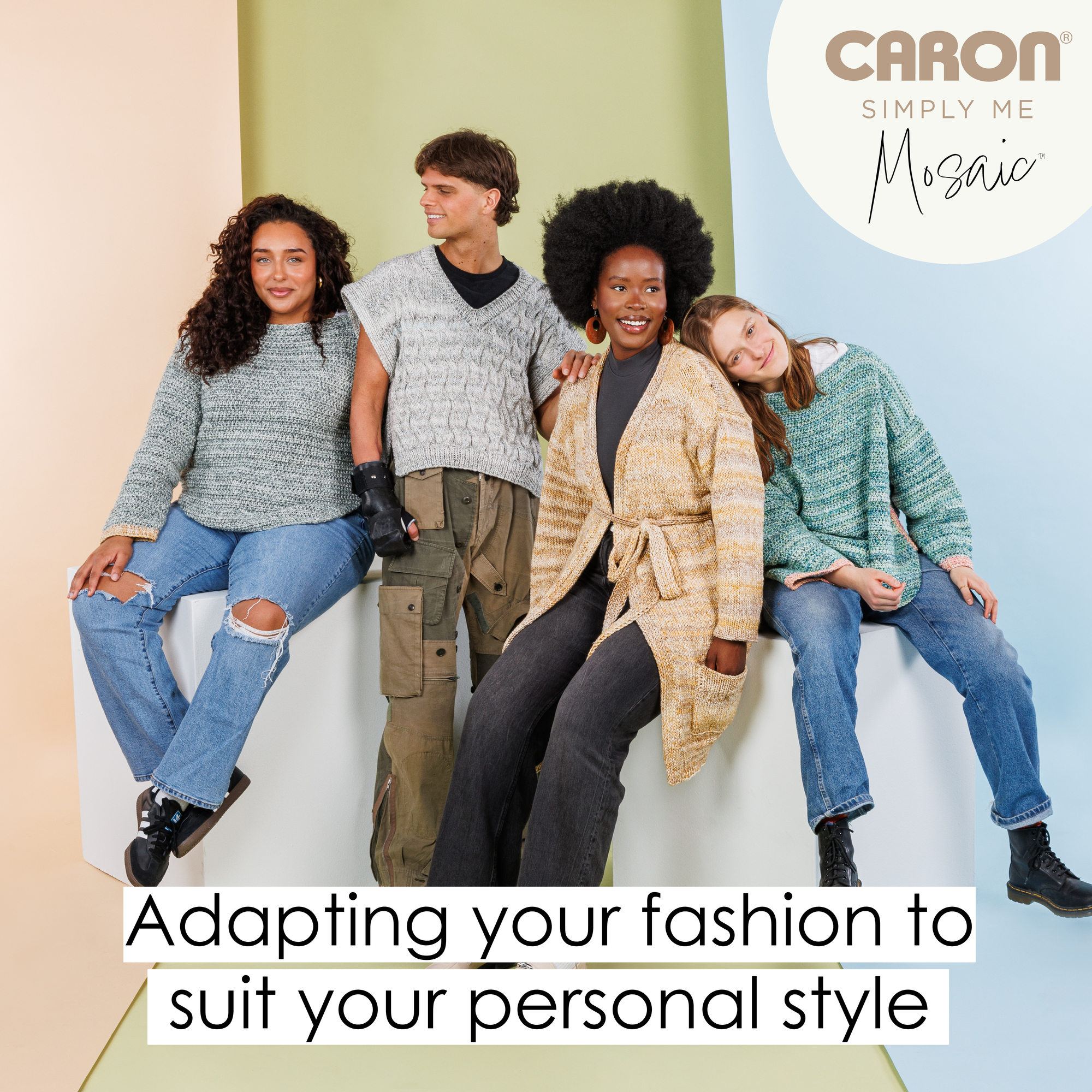 Caron® Simply Me Mosaic™ #5 Bulky Blend Yarn, Sunset 5oz/140g 173 Yards