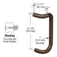 thumbnail image 2 of CRL 2952BRZ Dark Bronze 10" Single-Sided Offset Door Pull, 2 of 4