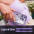 thumbnail image 5 of Casetego for iPhone 16 Pro Max Case,Compatible with MagSafe,Clear Magnetic Glitter Gradient Sparkle Luxury Plated Soft TPU Bumper Full Camera Lens Protector,Purple, 5 of 6