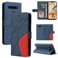 thumbnail image 1 of Case for LG K41S/K51S Leather Wallet Book Flip Folio Stand View Cover - Blue, 1 of 5