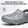 thumbnail image 3 of YHOON Unisex Garden Clogs Shoes Arch Support Soft Slip-on Sandals for Women and Men Grey Size 10 Women/9 Men, 3 of 7