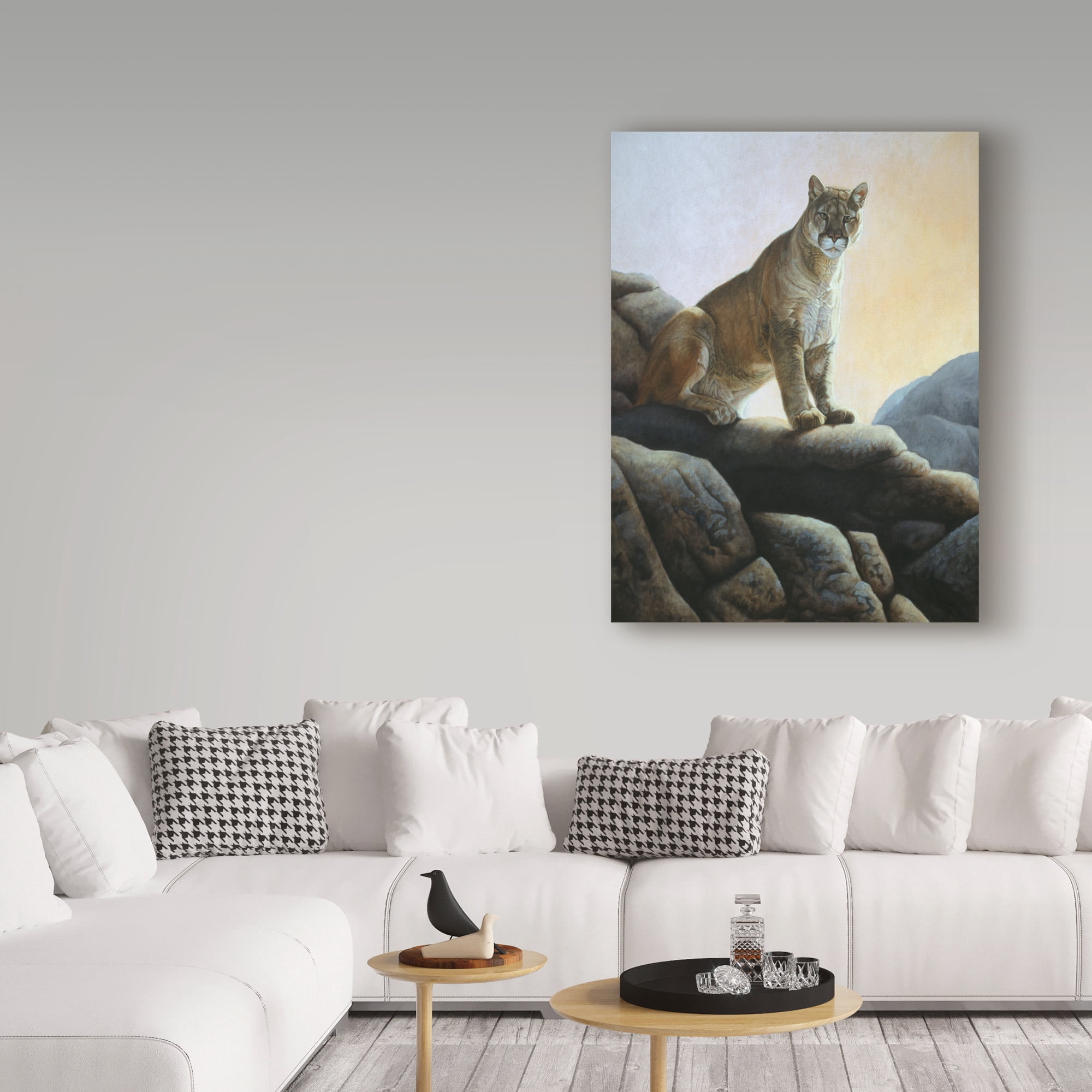 Trademark Fine Art 'Cougar' Canvas Art by Rusty Frentner