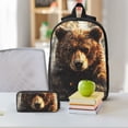 Bear Animal Art 17-inch Laptop Backpack 3-Piece Set with Insulated ...