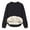 Black, variant on Yeaiivve Sherpa Lined Sweatshirt for Women Winter Thermal Tops Casual Athletic Pullover Heavyweight Fleece Crewneck Sweatshirt Black XXL