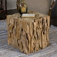 thumbnail image 4 of Uttermost Teak Root Contemporary Wood Bunching Cube in Natural, 4 of 4