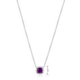 thumbnail image 5 of Forever Facets Genuine African Amethyst and CZ Necklace in Sterling Silver, Adult Female, 5 of 5