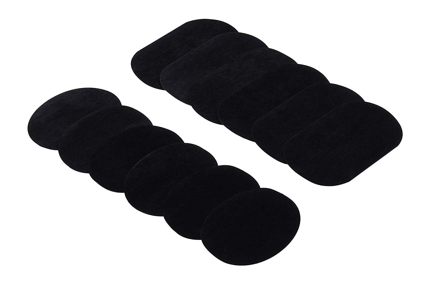 Black 2 Natural Suede Leather Sew-On Elbow Repair Patches 4.5 x 5.5 in 