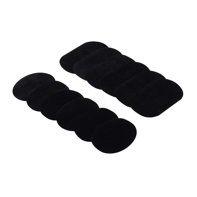 Elbow Knee Patches Sew-On Repair Patches Craft Supply 2 Packs (blackblack)