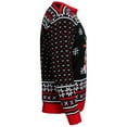 thumbnail image 5 of Skull Santa Claus Bones Lights and Snowflakes Knitted Ugly Christmas Sweater Multicolor, 5 of 7
