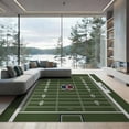 thumbnail image 2 of ODIKA 8'x10' Washable Area Rug Football Endzone Numbered Grid Pitch Stripe Footaball Doormat for Living Room, Under Sectional, Family , Durable, Non-Slip, 2 of 7