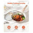 thumbnail image 3 of 17 Piece Pots and Pans Set, Nonstick Cookware Set, Induction Ready, Kitchen & RV Cooking - Frying Pans, Sauce Pans, Stockpot with Lids & Protectors, White, 3 of 6