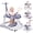 Dark Blue, variant on 5 in 1 Baby Walker for Boys Girls,Foldable,Music,Jumper,Rocking,Push W/ 3 Height Adjustable for Infant 6-18 Months,Beige