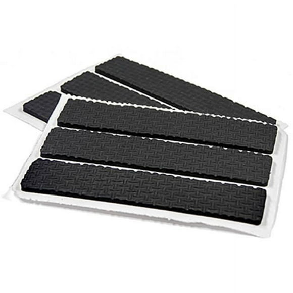 Richelieu America 235707 1.5 in. x 2.5 in. TruGuard Strips Self Adhesive Non-Skid Foam Pads, Black - Pack of 6