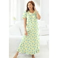thumbnail image 6 of Dreams & Co. Plus Size Petite Long Floral Print Cotton Gown, 6 of 6