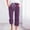 Hot Pink, variant on CLOISE Womens Capri Pants with Pockets Stretch Wide Leg Pants Elastic High Waisted Palazzo Pants Petite Summer Casual Fashion Striped Pants Loose Lightweight Cropped Flowy Trousers Purple S
