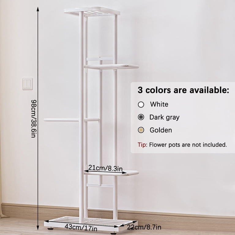STLOVe 5 Tier Plant Stand | Tall Flower Display Rack For Indoor Outdoor Decor