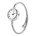 thumbnail image 1 of Reloj analógico para mujer, correa de aleación, estilo abierto, cuarzo, correa de aleación, Números romanos con esfera blanca. Ecomeon no, 1 of 5
