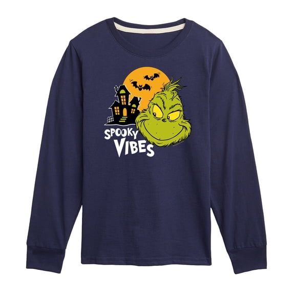 The Grinch - Grinch Spooky Vibes - Toddler & Youth Long Sleeve Graphic T-Shirt