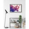 thumbnail image 2 of PixonSign Framed Canvas Print Wall Art Moose and Inkblots Animals Wilderness Illustrations Modern Art Farmhouse/Country Fun Multicolor Pastel for Living Room, Bedroom, Office - 24"x36" Black, 2 of 5