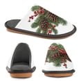 thumbnail image 4 of IAUYY Memory Foam House Slippers Suitable for Both Men and Women. Comfortable, Anti-Slip Plush Flat-Bottomed Slippers The Best Holiday Gift Pine Cones and Cranberries, 4 of 9