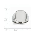 thumbnail image 5 of 14k White Gold 12.5x13.5mm Open Back Men's Signet Ring Size 10, 5 of 5