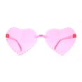 thumbnail image 3 of Girls Child Size Beveled Lens Heart Rimless Sunglasses Pink, 3 of 4