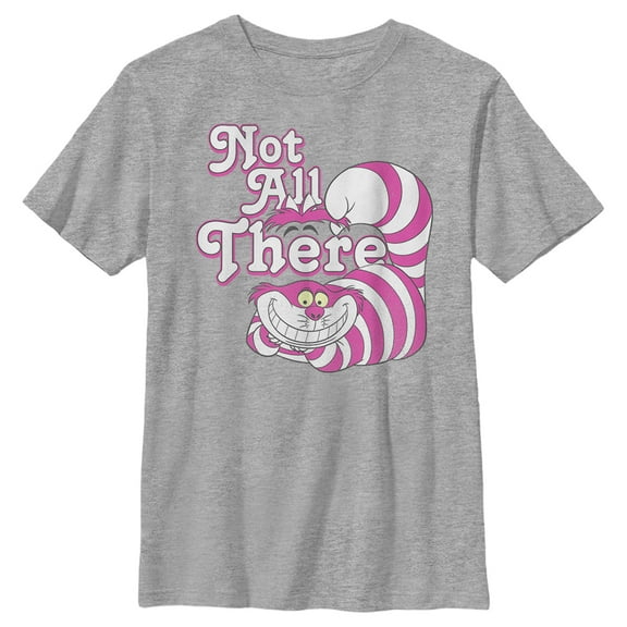Boy's Alice in Wonderland Not All There, Cheshire Cat  Graphic Tee Athletic Heather Medium