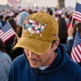 thumbnail image 4 of 250th Anniversary USA Hat Patriotic 1776-2026 Commemorative Baseball Cap Vintage Adjustable Embroidered Hat Veterans Gifts,Yellow, 4 of 5