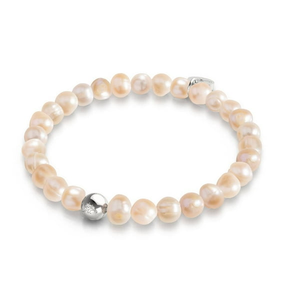 Champagne.925 Bracelet Perle en Argent Sterling Eau Douce
