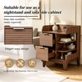 thumbnail image 6 of Fluted Nightstand with Charging Station & 2 Storage Drawer for Bedroom, Walnut, 6 of 9