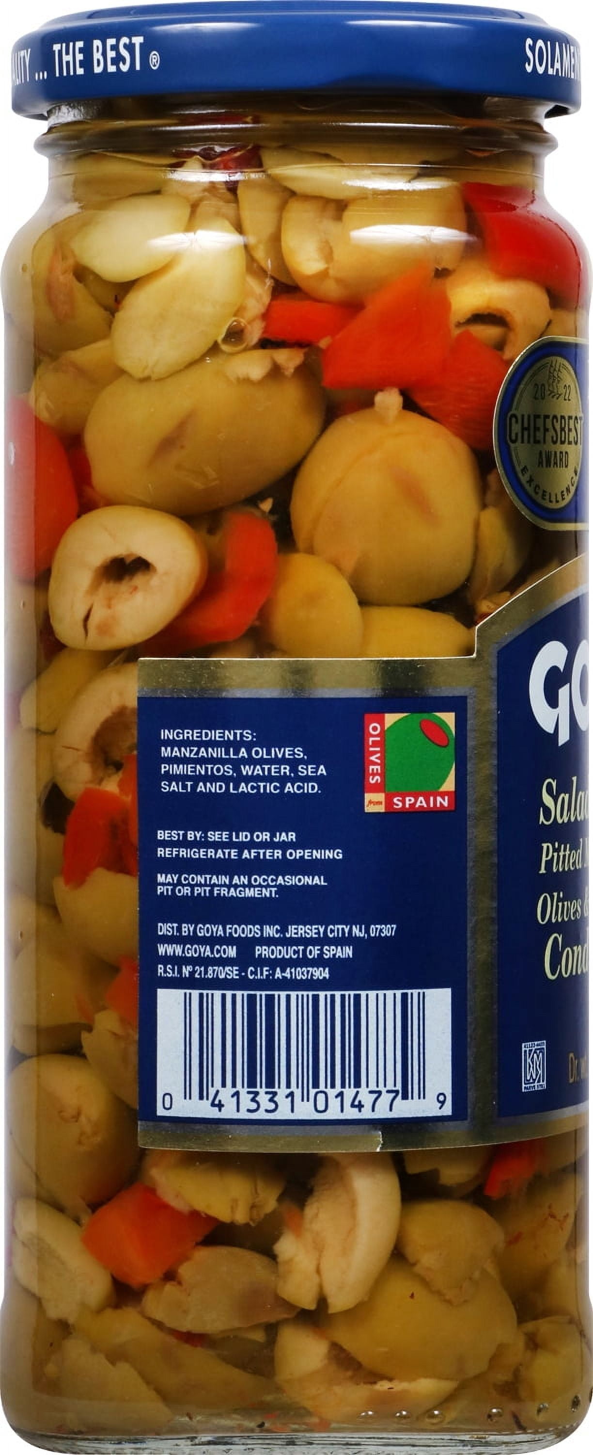 (3 pack) Goya Salad Olives Pitted Manzanilla Olives & Pinientos