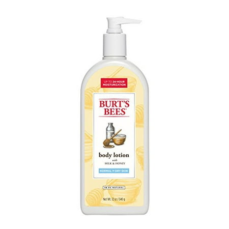 2 Pack Burt's Bees Naturally Nourishing Body Lotion, Milk - Honey 12 oz Each
